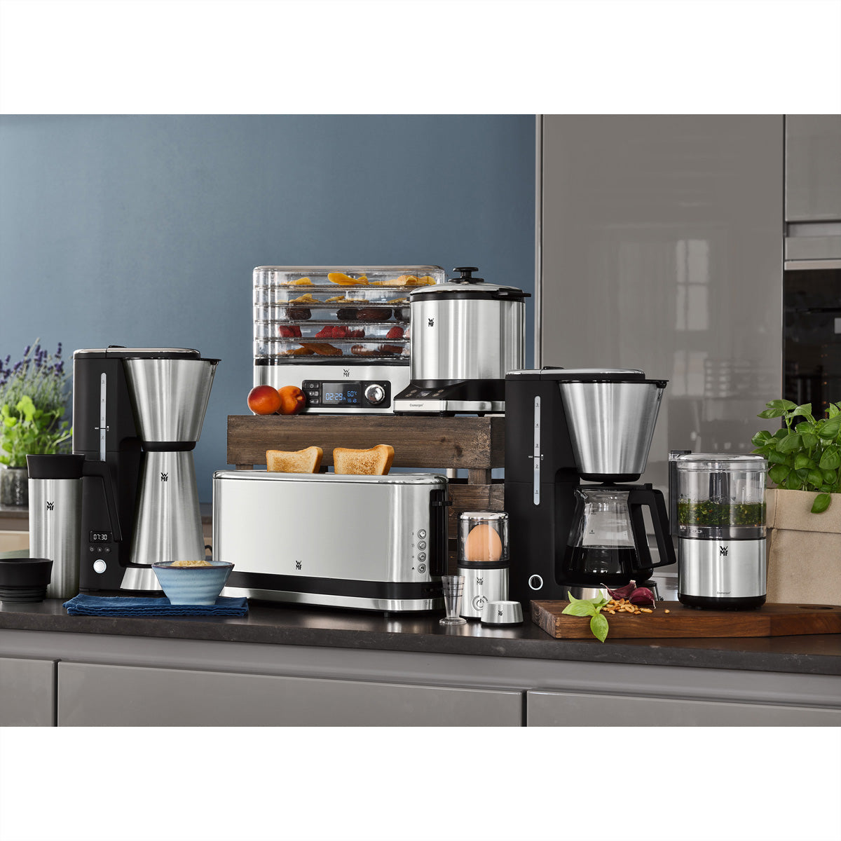WMF Zerkleinerer Küchenminis – 0,3 l, 65 W, spülmaschinenfest – Edelstahl