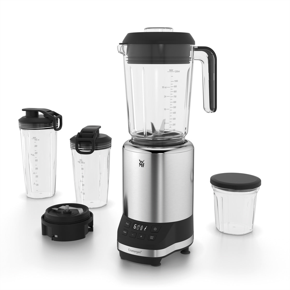 WMF Smoothie-Mixer kult X Mix & Go – 0,6 l, 300 W, To-Go – silber/schwarz
