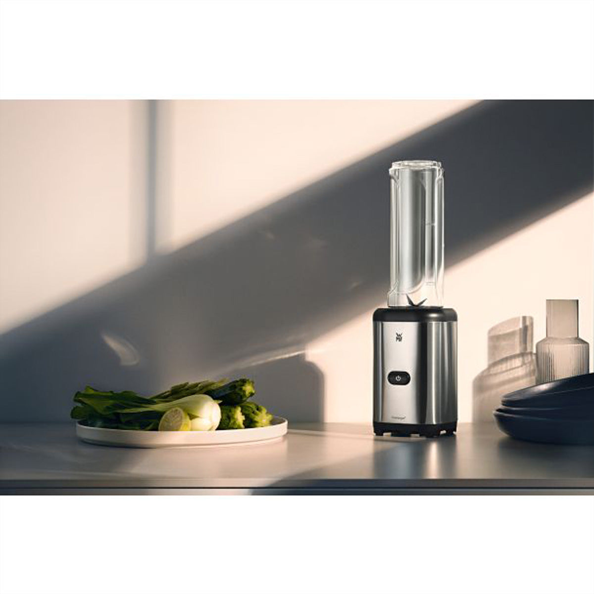 WMF Smoothie-Mixer kult X Mix & Go – 0,6 l, 300 W, To-Go – silber/schwarz