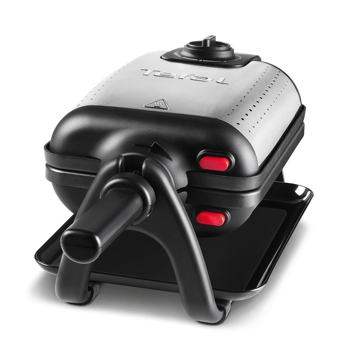 Tefal Waffeleisen WM755DCH – 2 Waffeln, 4in1 (Waffel/Toast/Panini/Grill), 1'200 W – Schwarz/Edelstahl