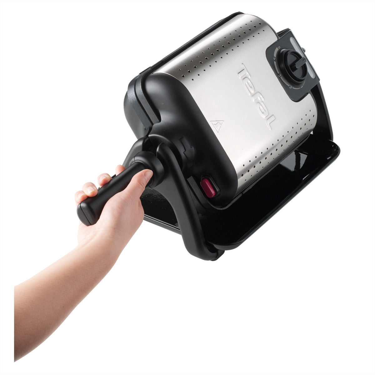 Tefal Waffeleisen WM755DCH – 2 Waffeln, 4in1 (Waffel/Toast/Panini/Grill), 1'200 W – Schwarz/Edelstahl
