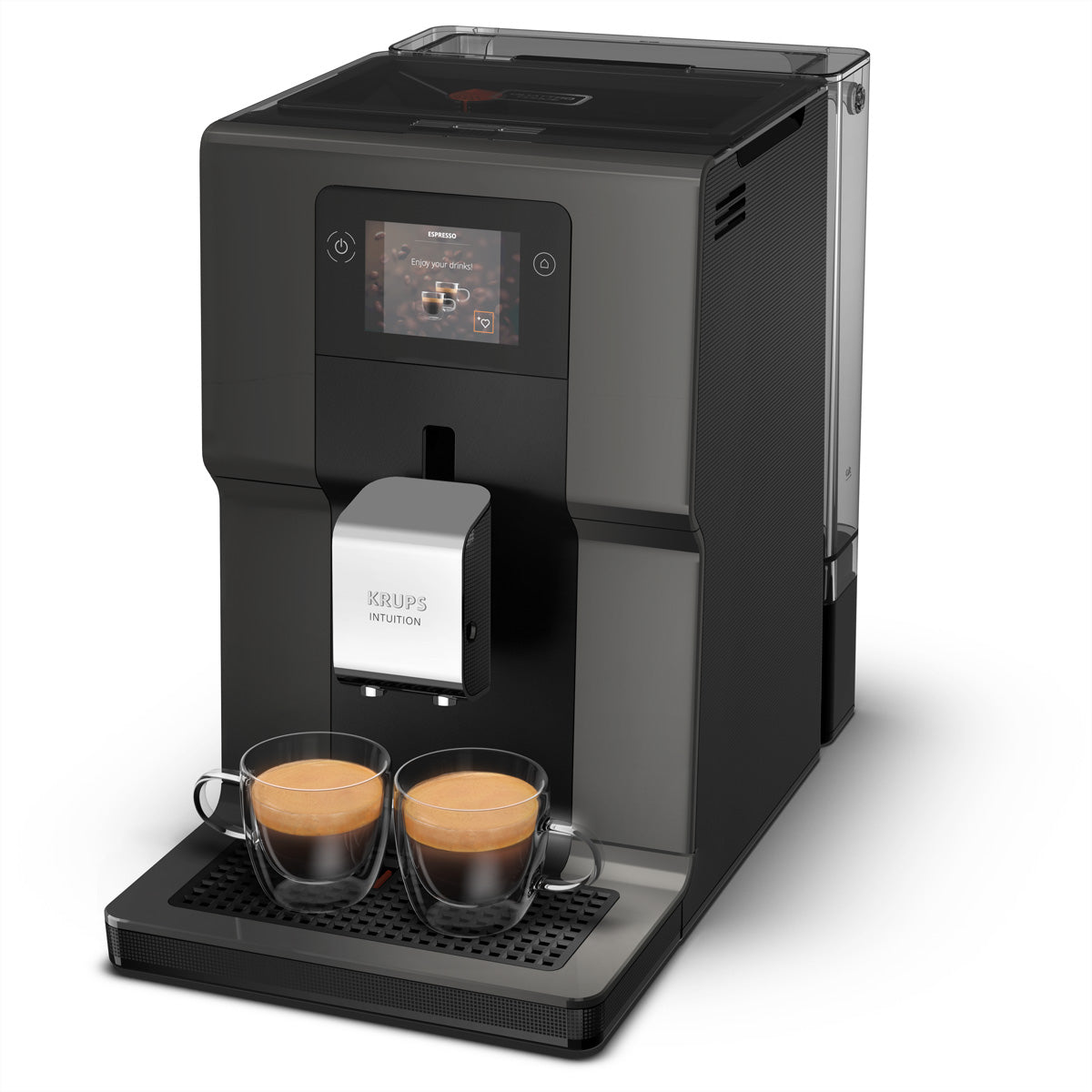 Krups Intuition Preference EA872B10 Kaffeevollautomat – 3 l, 250 g Bohnenbehälter, One-Touch Cappuccino-System