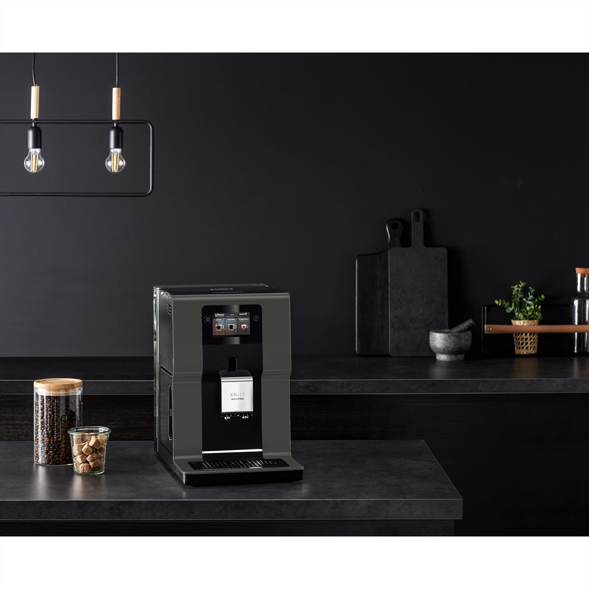 Krups Intuition Preference EA872B10 Kaffeevollautomat – 3 l, 250 g Bohnenbehälter, One-Touch Cappuccino-System
