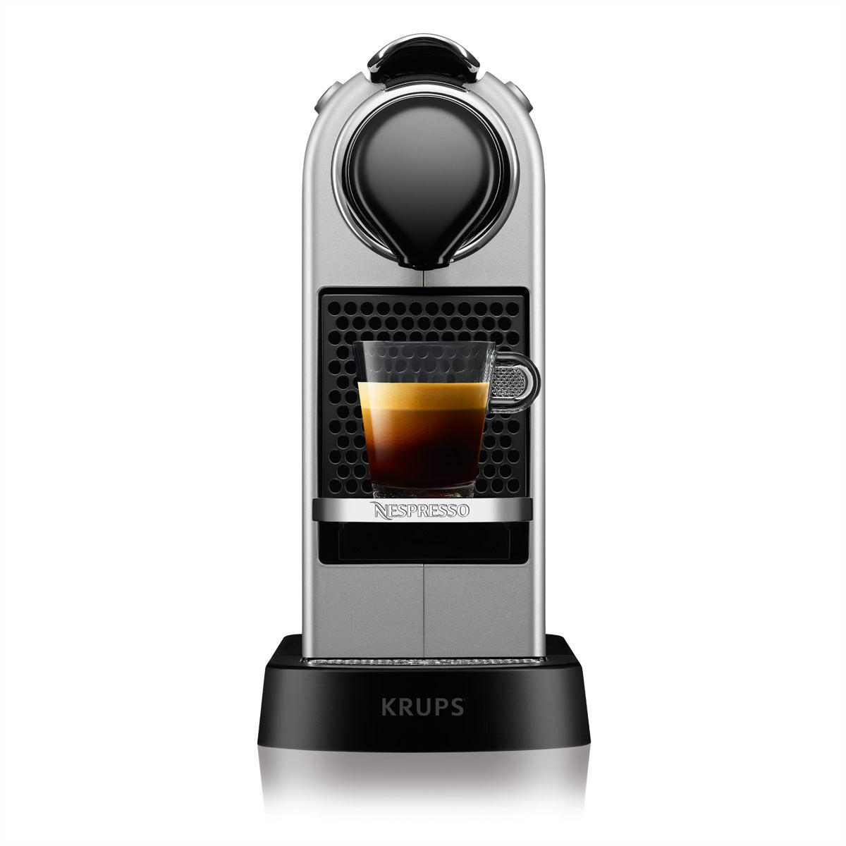 Krups CitiZ XN741BCH Kapselmaschine – für Nespresso, silber, 37,2 × 13 × 27,8 cm