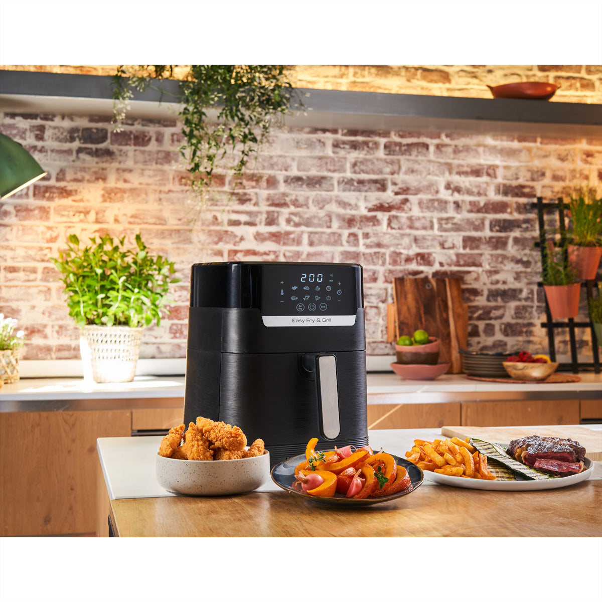 Tefal Heissluftfritteuse EY505815 – 4,2 l, Grill & Heissluft, 1550 W – Schwarz