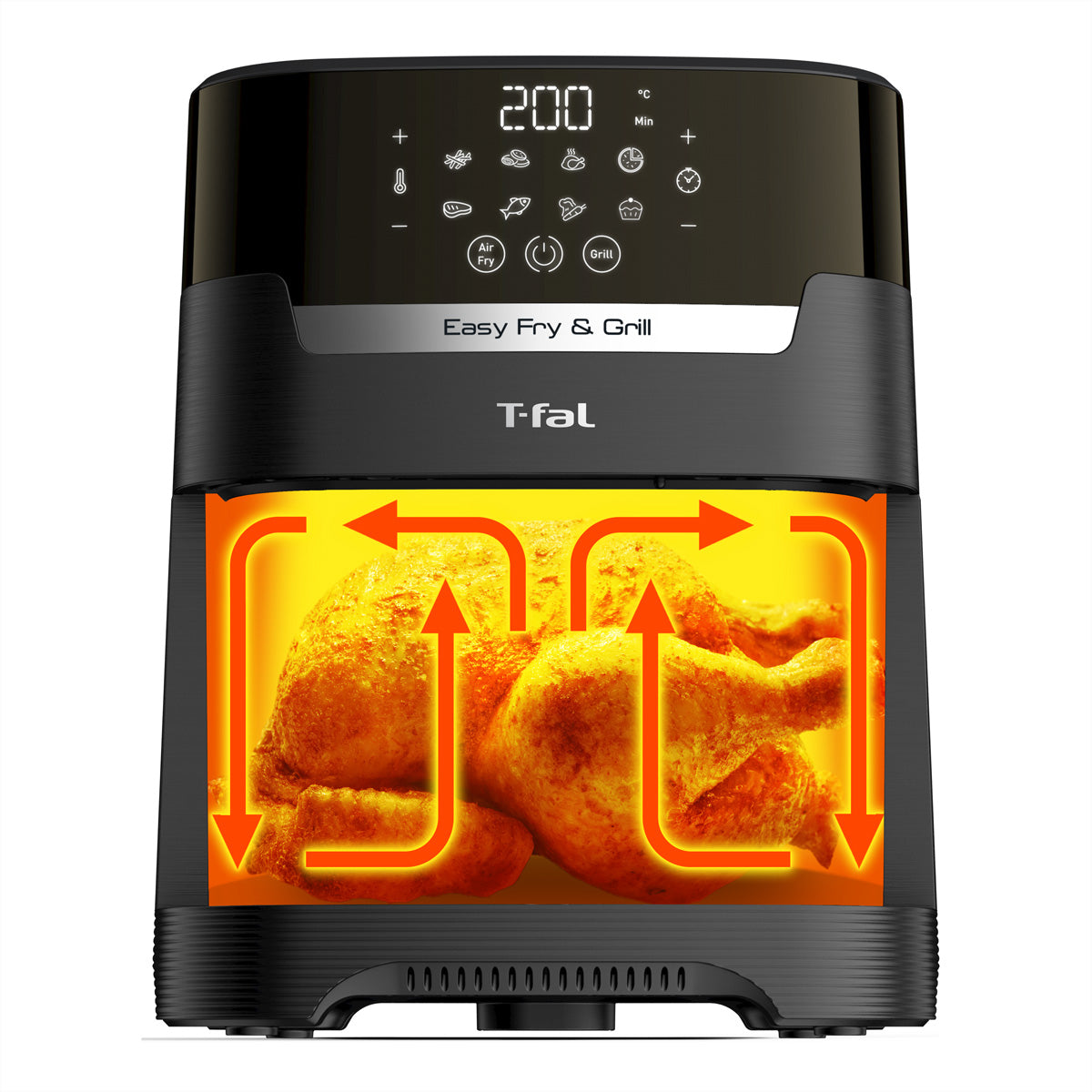 Tefal Heissluftfritteuse EY505815 – 4,2 l, Grill & Heissluft, 1550 W – Schwarz