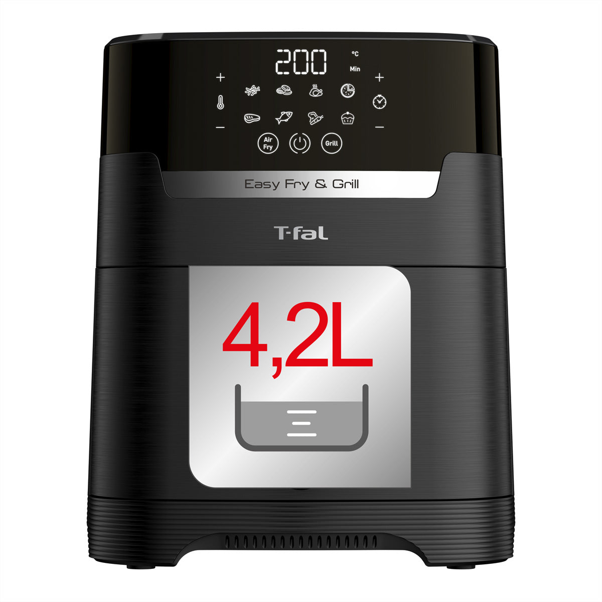 Tefal Heissluftfritteuse EY505815 – 4,2 l, Grill & Heissluft, 1550 W – Schwarz