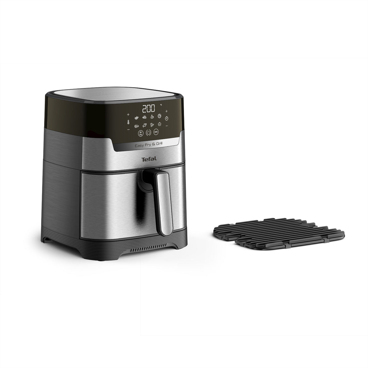 Tefal Heissluftfritteuse EY505D15 – 4,2 l, Grill- und Bratfunktion, 1550 W – Edelstahl