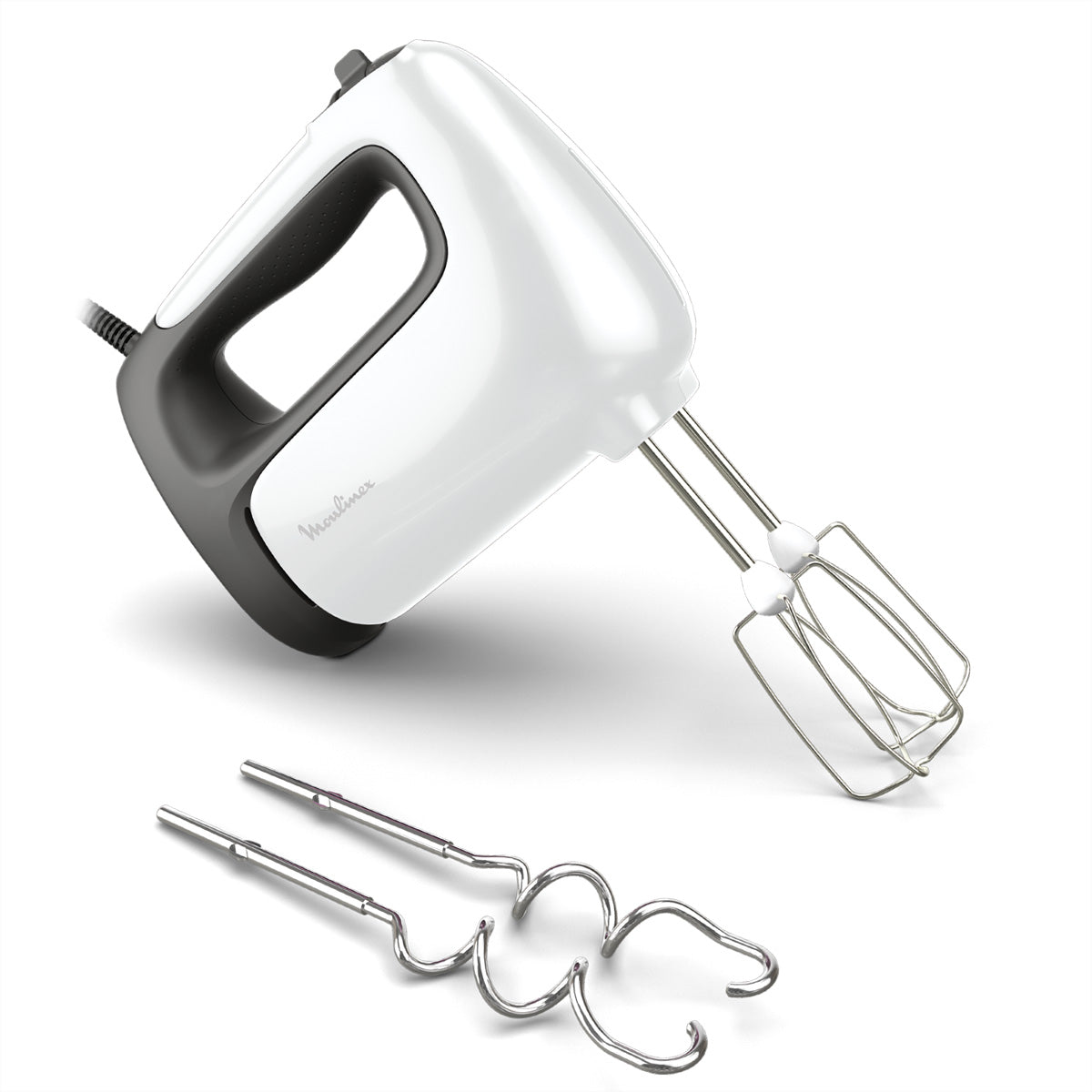 Moulinex Handmixer HM462110 – 500 W, Turbo-Funktion – Weiss