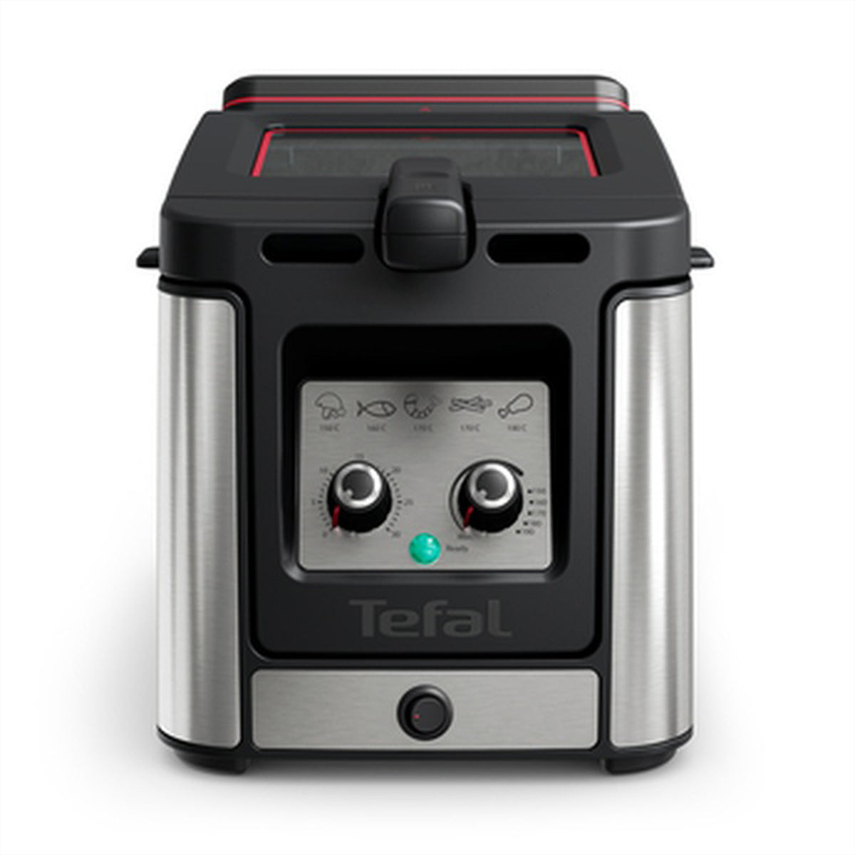 Tefal Fritteuse Clear Duo FR600DCH – 3,5 l Ölvolumen, 1,2 kg Kapazität, 30 min Timer – Schwarz/Edelstahl