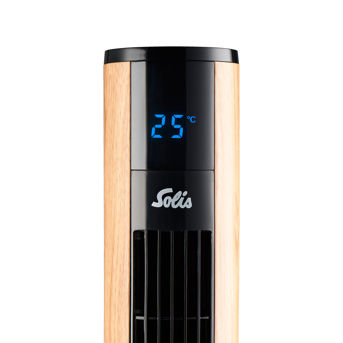 Solis Turmventilator Easy Breezy 757 – 50 W, 3 Stufen, oszillierend, Timer, Fernbedienung, 44,8 dB, Holz