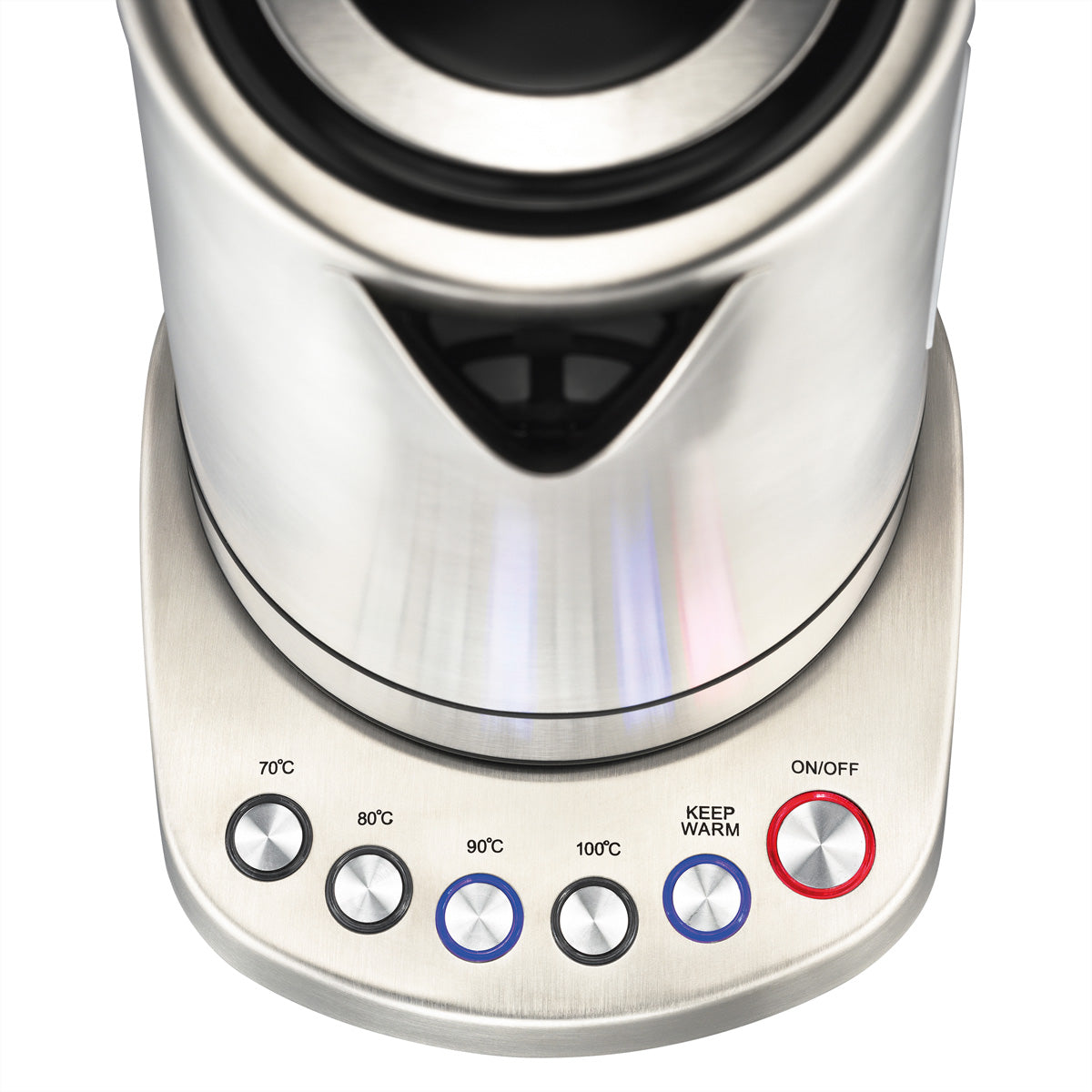 Solis Wasserkocher 5516 – 1,7 l, Edelstahl, Temperaturwahl (4 Stufen), Warmhalten (2 Min), 2200 W, Schwarz
