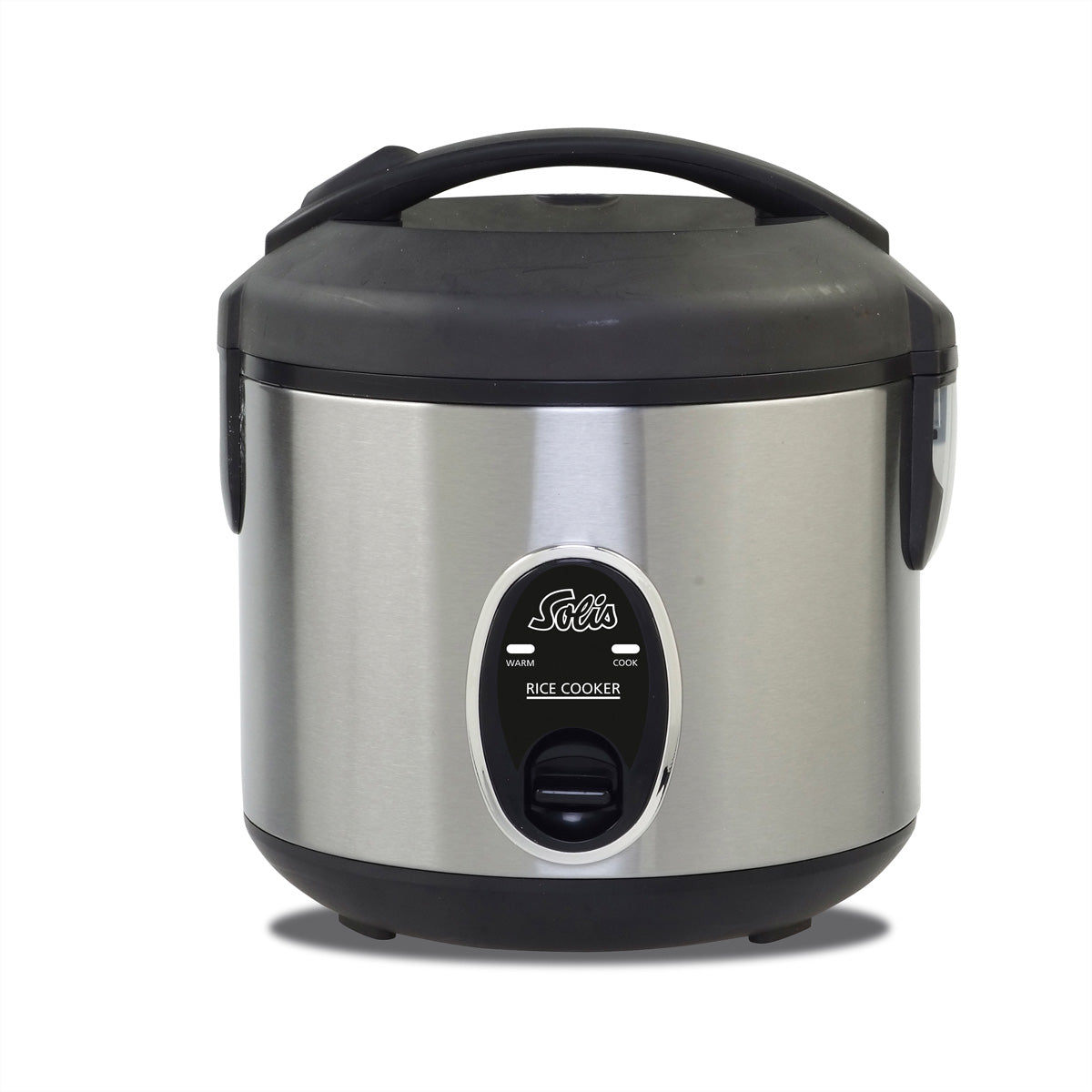 Solis Kompakter Reiskocher 821 – 0,8 l, 350 W, Warmhaltefunktion – Schwarz/Edelstahl