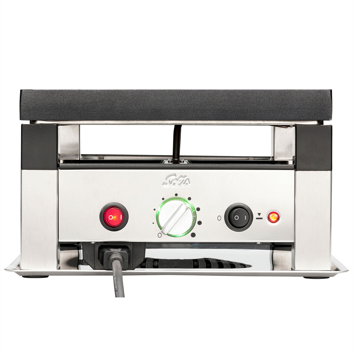 Solis Tischgrill 7910 – 4 Personen, Antihaftbeschichtet, 1020 W – Schwarz/Edelstahl