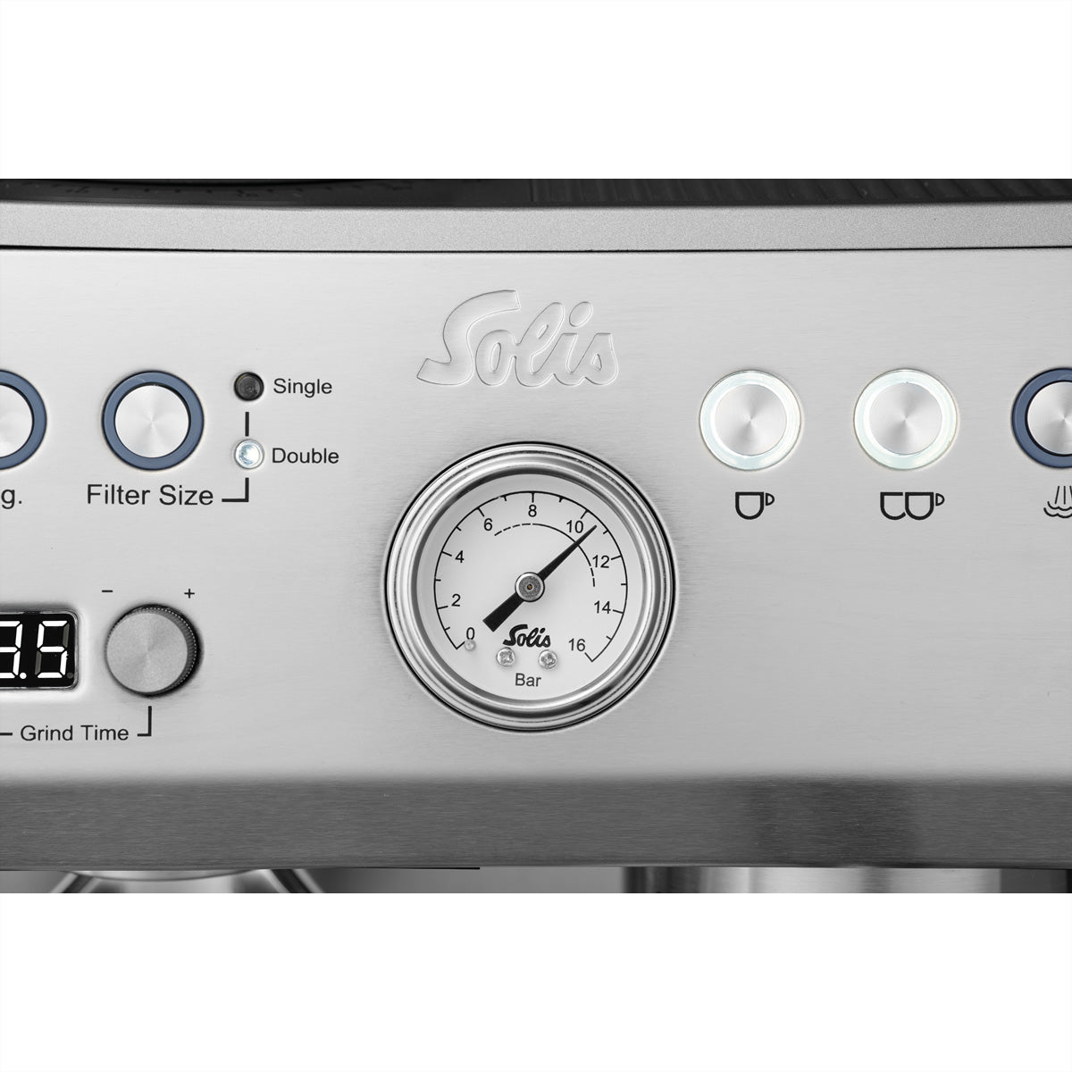 Solis Perfetta 1019 Kaffeevollautomat – 2,6 l, 16 bar, Milchaufschäumer, Silber