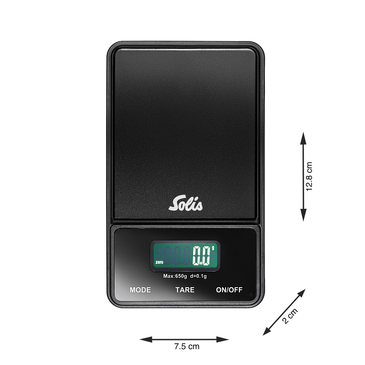 Solis Präzisionswaage – 1030 – bis 650 g, 0,1 g Teilung, schwarz