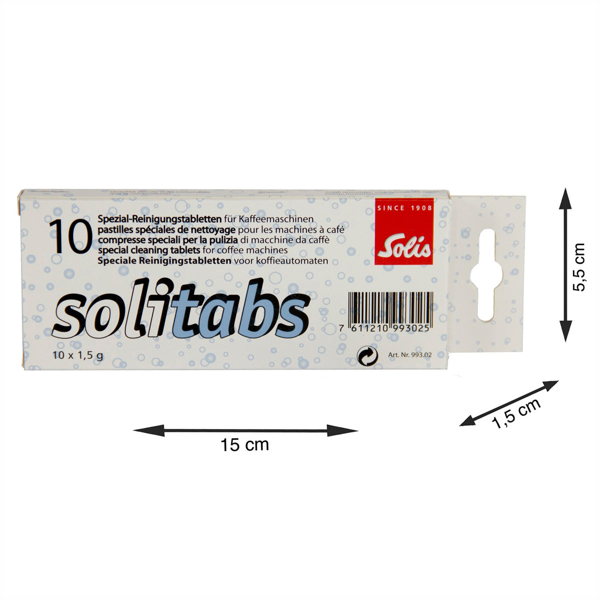 Solis Reinigungstabs Solitabs – für voll- und halbautomatische Espressomaschinen, 10 Tabs