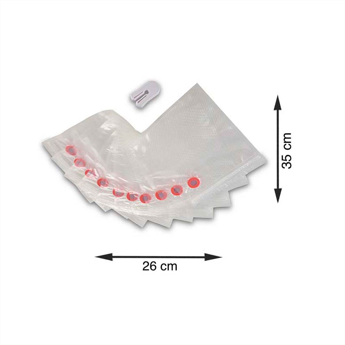 Solis Vakuumierbeutel Zip Starter Kit – 20 × 23 cm (3x), 26 × 35 cm (2x), 5 Beutel