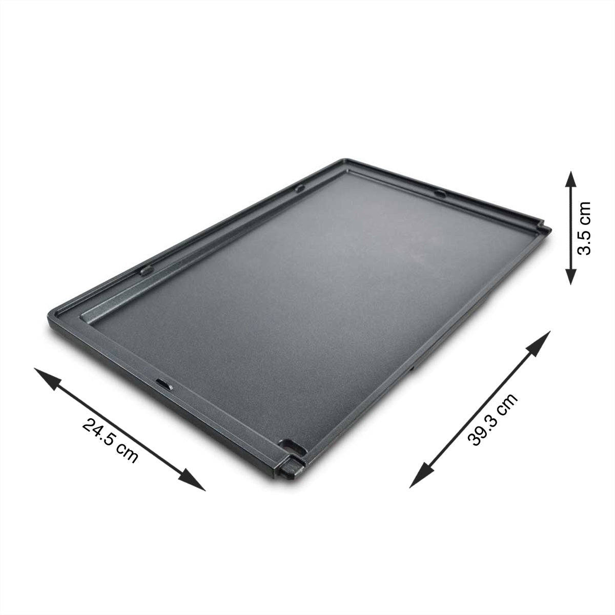 Solis Flache Grillplatte 7951 – 40,8 × 26 × 4,5 cm, schwarz – für Deli Grill 7951