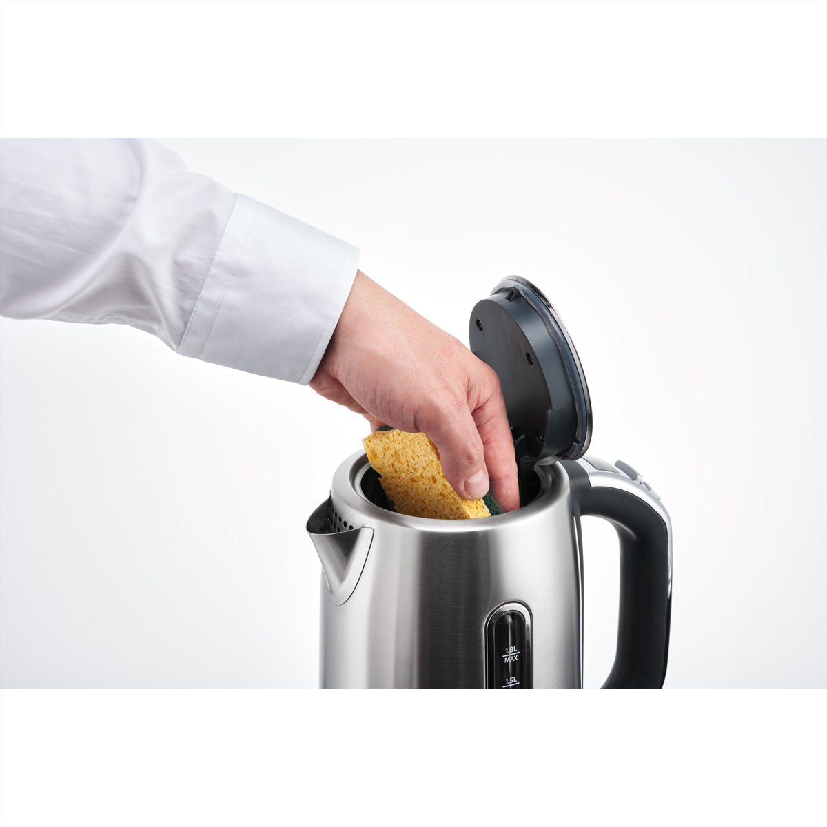 Solis Wasserkocher Flexi Temp SEV 5519 – 1,8 l, Edelstahl, Warmhalten (30 min), 2200 W