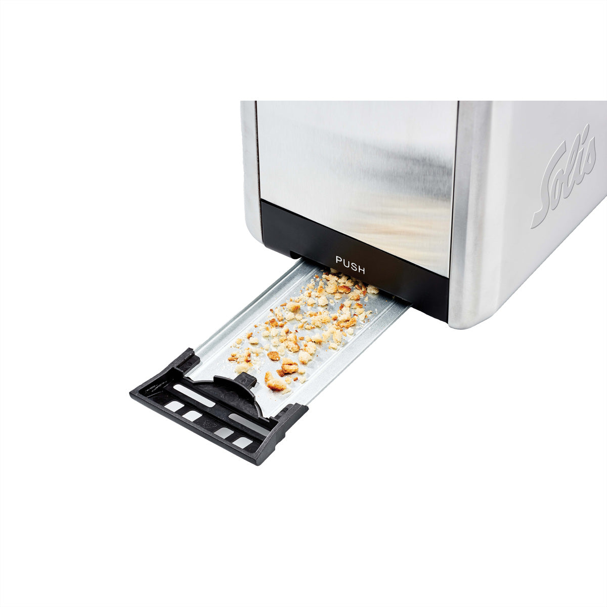 Solis Toaster Steel Typ 8002 – 2 Scheiben, 925 W, Brötchenaufsatz – Edelstahl