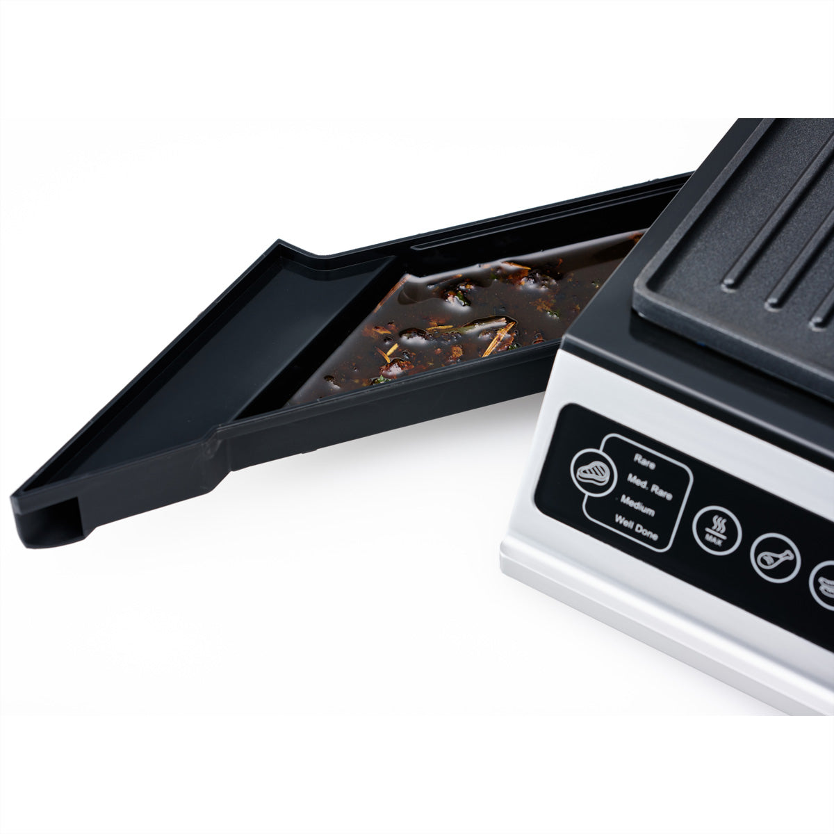 Solis Kontaktgrill Pro 7953 – 28 × 25 cm, 2000 W, spülmaschinenfeste Platten – schwarz/edelstahl