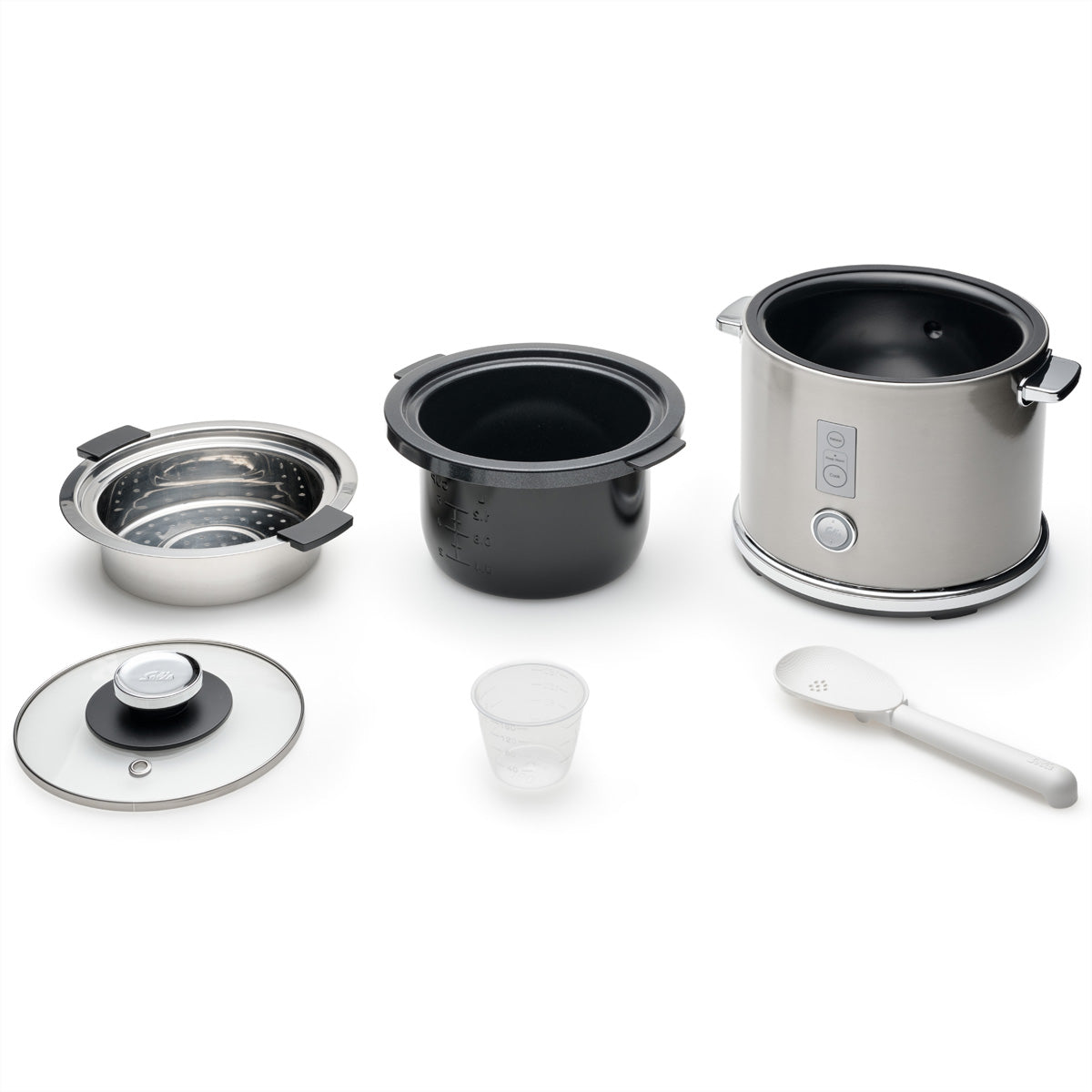 Solis Reiskocher Typ 8162 – 1,2 l, 650 W – Warmhaltefunktion – Grau/Edelstahl
