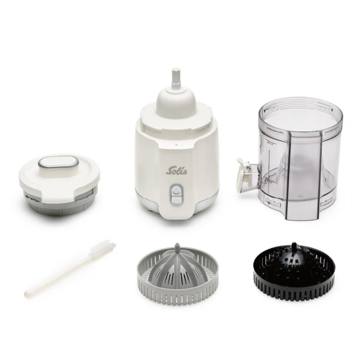 Solis Entsafter Multi JuicerMatic Typ 8455 – 0,3 l Saftbehälter, 100 W, spülmaschinenfest – weiss