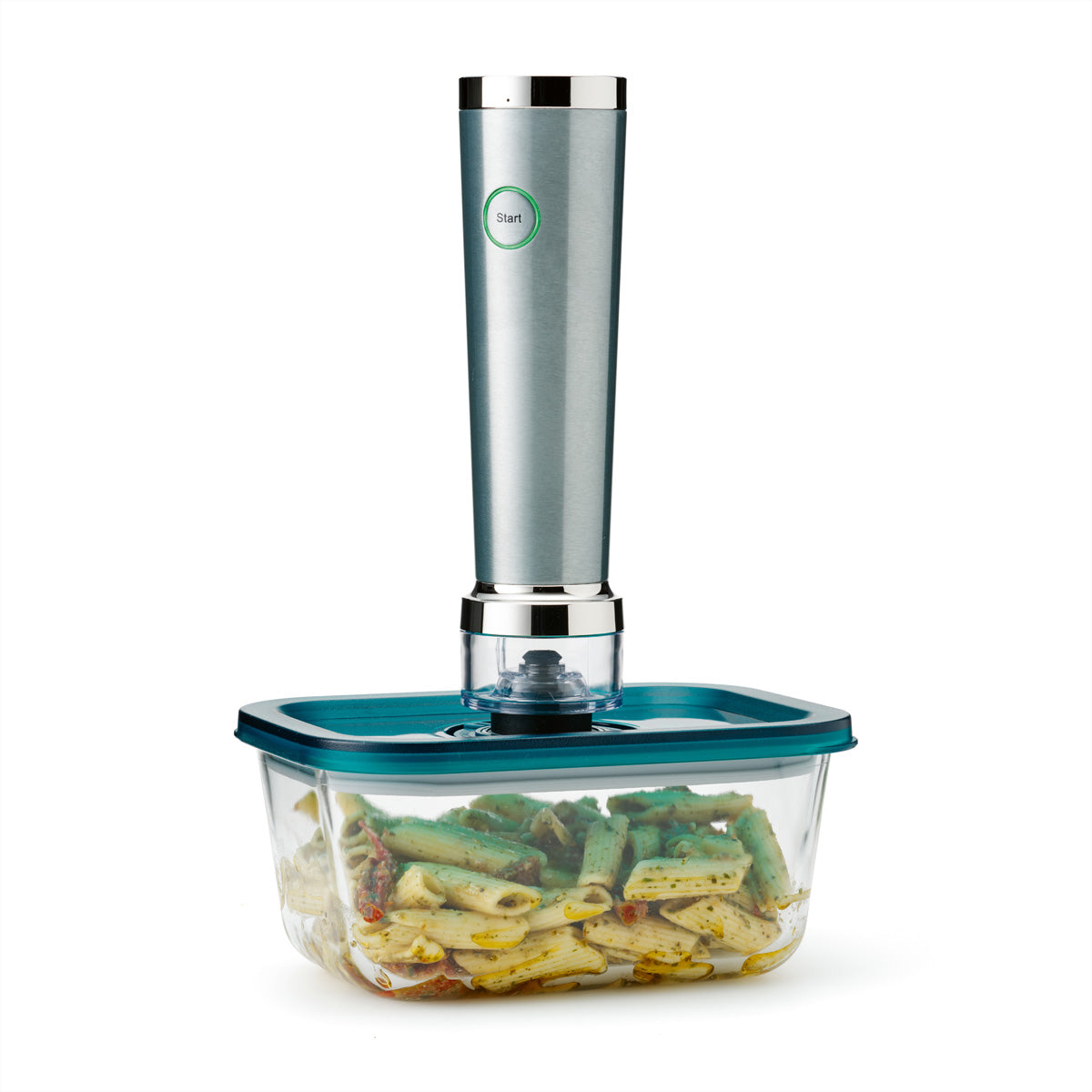 Solis Vakuumiercontainer – 700 ml, Borosilikatglas, Grün/Transparent, für Vakuumiergeräte