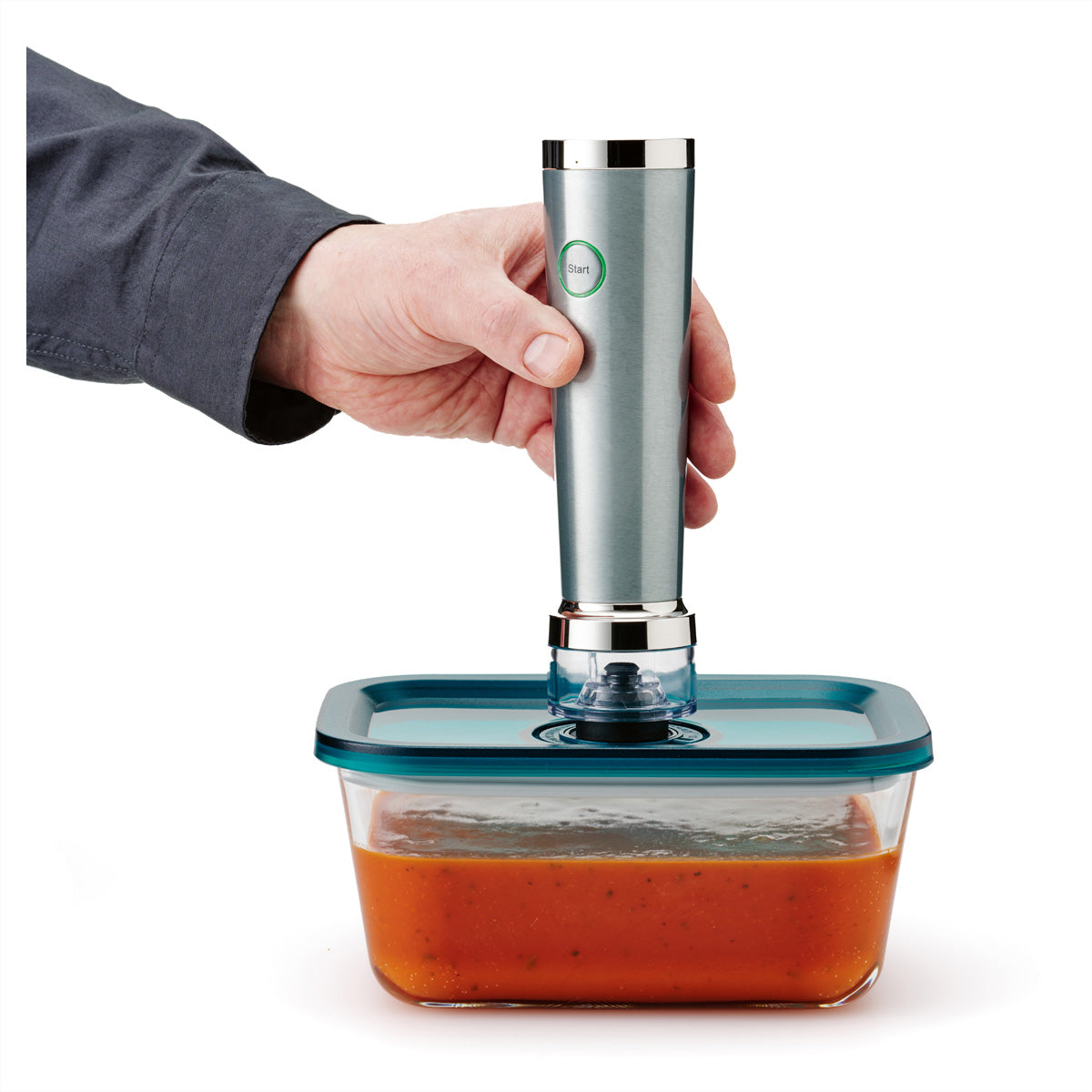 Solis Vakuumiercontainer – 1,3 l, 20 × 14 × 9 cm, für Vac Stick und andere Vakuumgeräte
