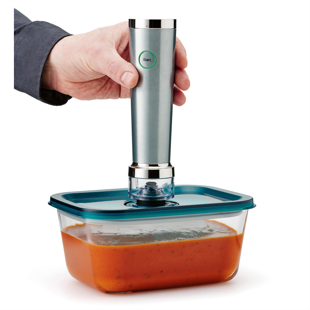 Solis Vakuumiercontainer – 1,3 l, 20 × 14 × 9 cm, für Vac Stick und andere Vakuumgeräte