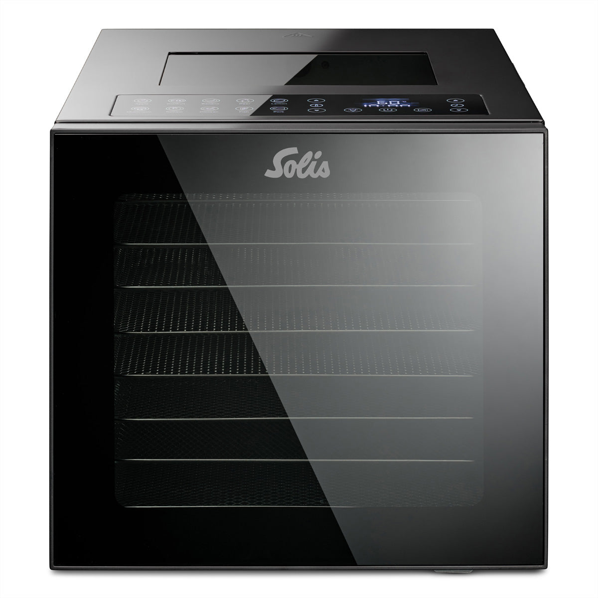 Solis Dörrgerät VitaDry SEV – 8 Edelstahlschalen, 850 W, 48 h Timer – schwarz