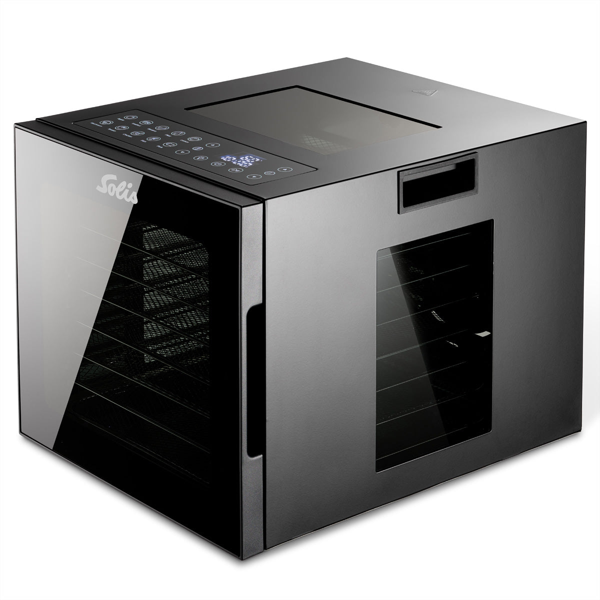 Solis Dörrgerät VitaDry SEV – 8 Edelstahlschalen, 850 W, 48 h Timer – schwarz