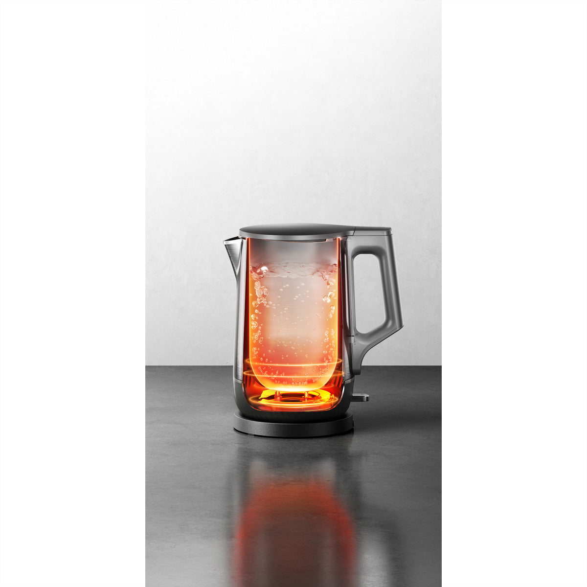 Solis Eco Boil Wasserkocher Typ 5520 – 1,7 l, Edelstahl, 1800 W, Grau, 360°-Sockel