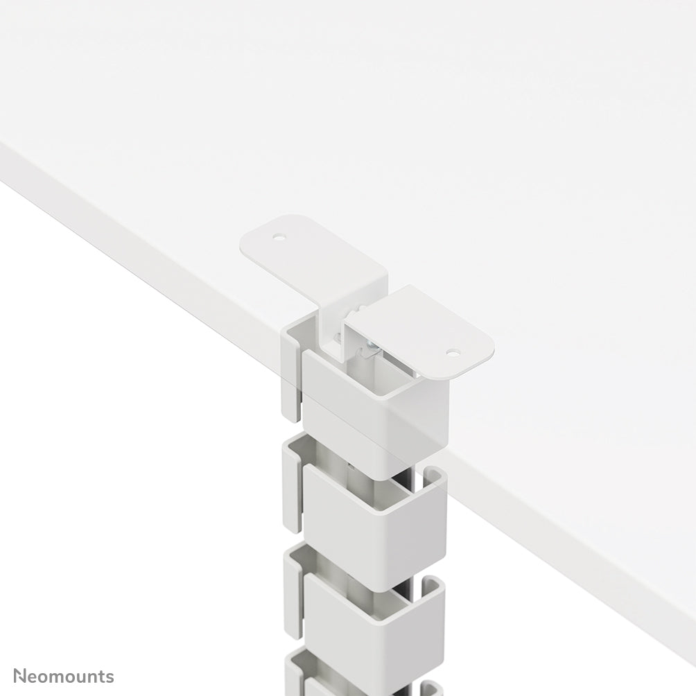Neomounts Kabelmanagementarm, Tischmontage, magnetische Abdeckung, höhenverstellbar – weiss