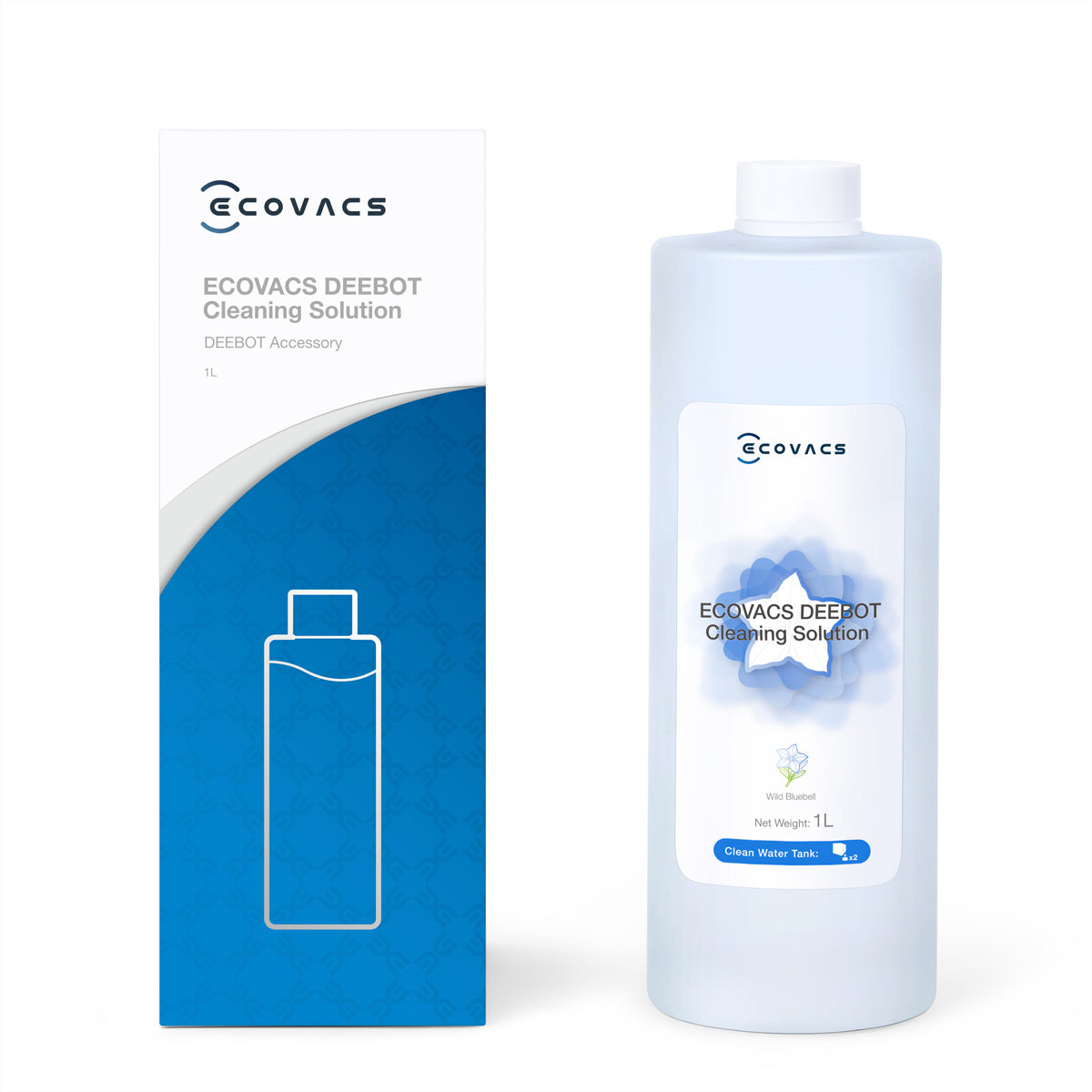 Ecovacs DEEBOT Bodenreiniger – für DEEBOT Staubsaugerroboter – Wild Bluebell, Flüssigkeit – 1 l