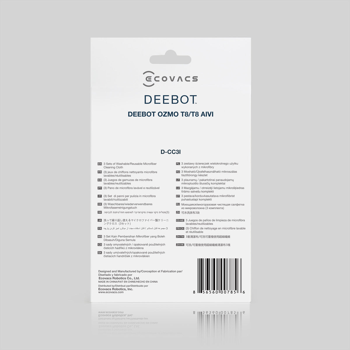 Ecovacs Mopp-Pad – 3 Stück, für Deebot OZMO T8/T8+/T8 AIVI