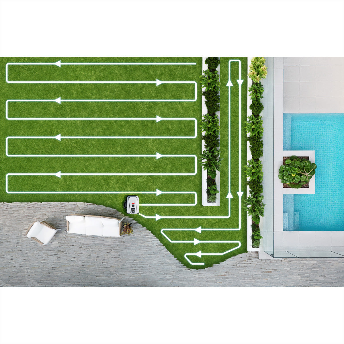 Ecovacs GOAT A1600 LiDAR Pro – Mähroboter – 1'600 m², Schnittbreite 30 cm, LiDAR-Navigation