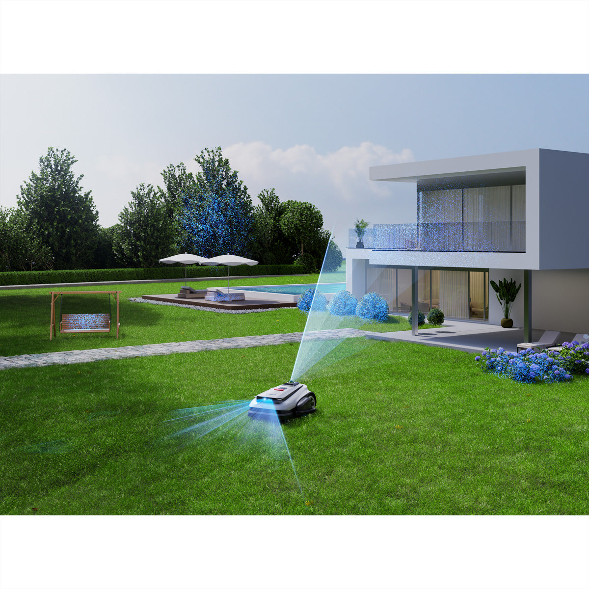 Ecovacs GOAT A1600 LiDAR Pro – Mähroboter – 1'600 m², Schnittbreite 30 cm, LiDAR-Navigation