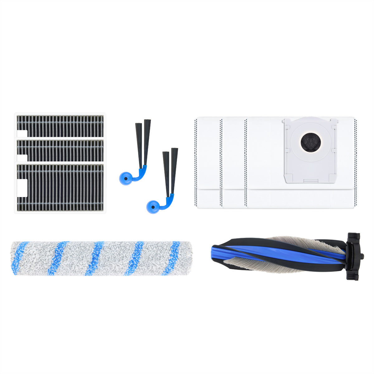 Ecovacs Ersatzset DKT1300001 – 3 Filter, 3 Staubbeutel, 1 Wischmopp – für Deebot T90/X12