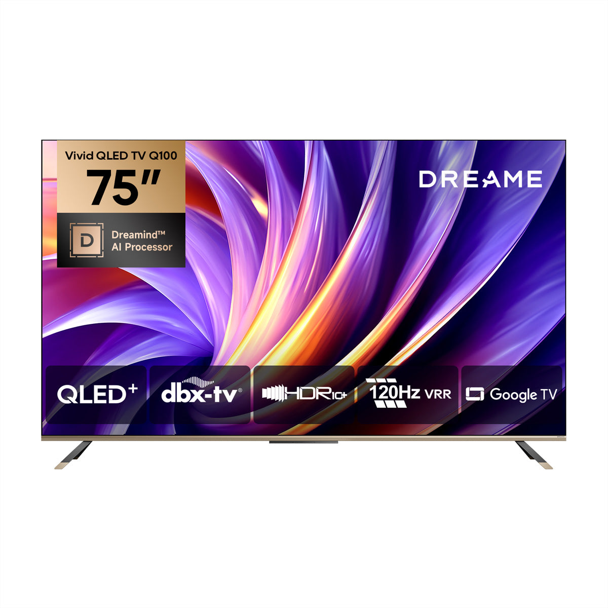 Dreame Q100 – 75" TV – 4K UHD – QLED – Google TV – 120 Hz – 350 cd/m² – Dolby Vision