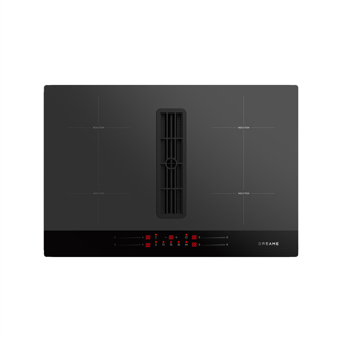 Dreame Kochfeld mit Dunstabzug VZ40 Pro – Einbau, 650 m³/h, A++, 7.200 W – schwarz