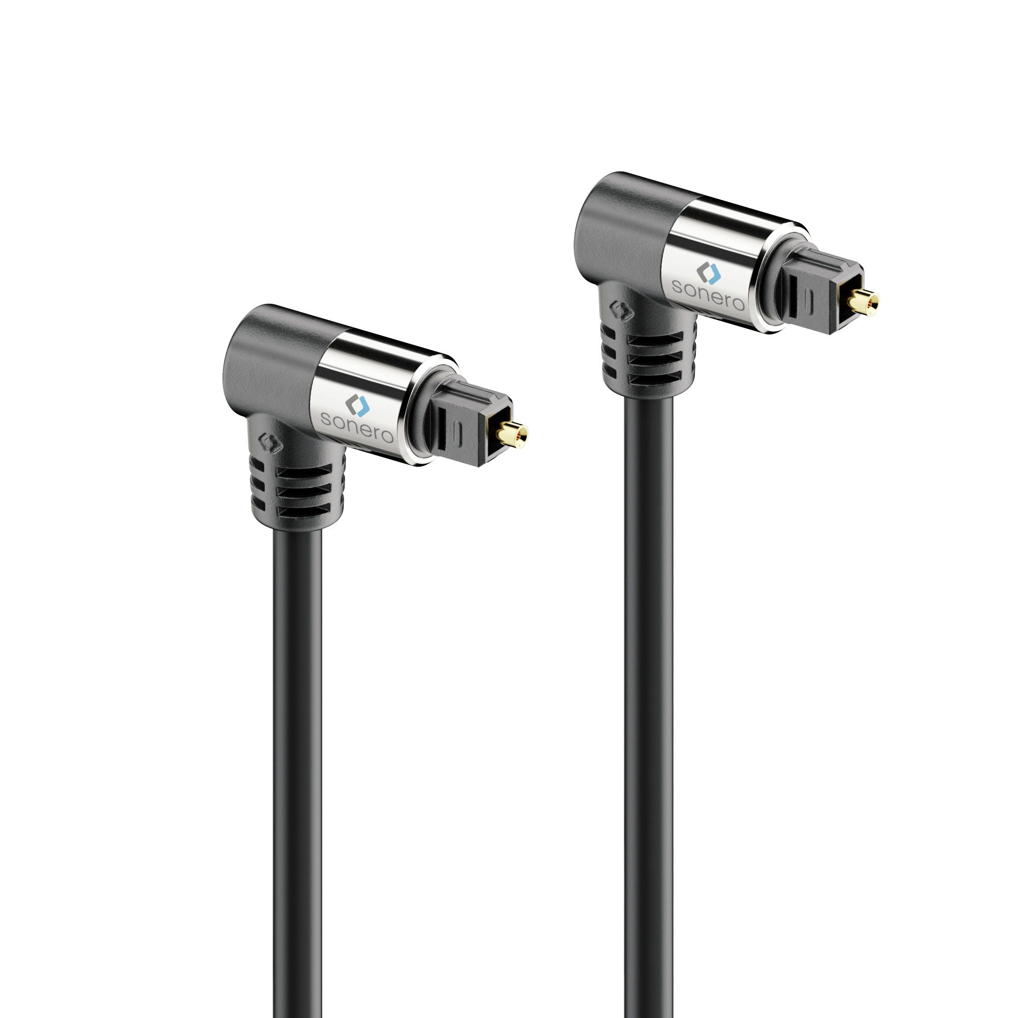 Sonero Toslink-Kabel (optisch) – 90° Stecker–90° Stecker – 5 m, vergoldete Stecker