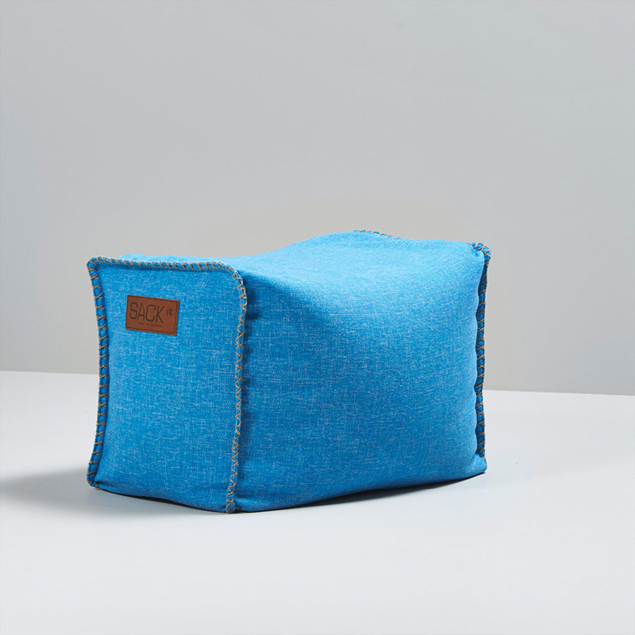 Sackit RETROit Cobana Hocker – 60 × 35 × 40 cm – Polyester – türkis – mit EPS-Kugeln