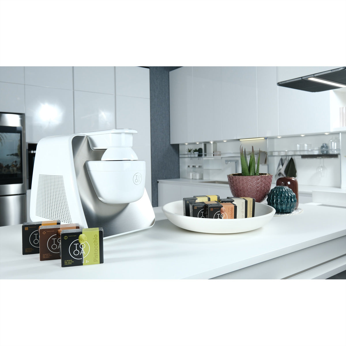 TooA Eismaschine Milano – 450 W – weiss/edelstahl