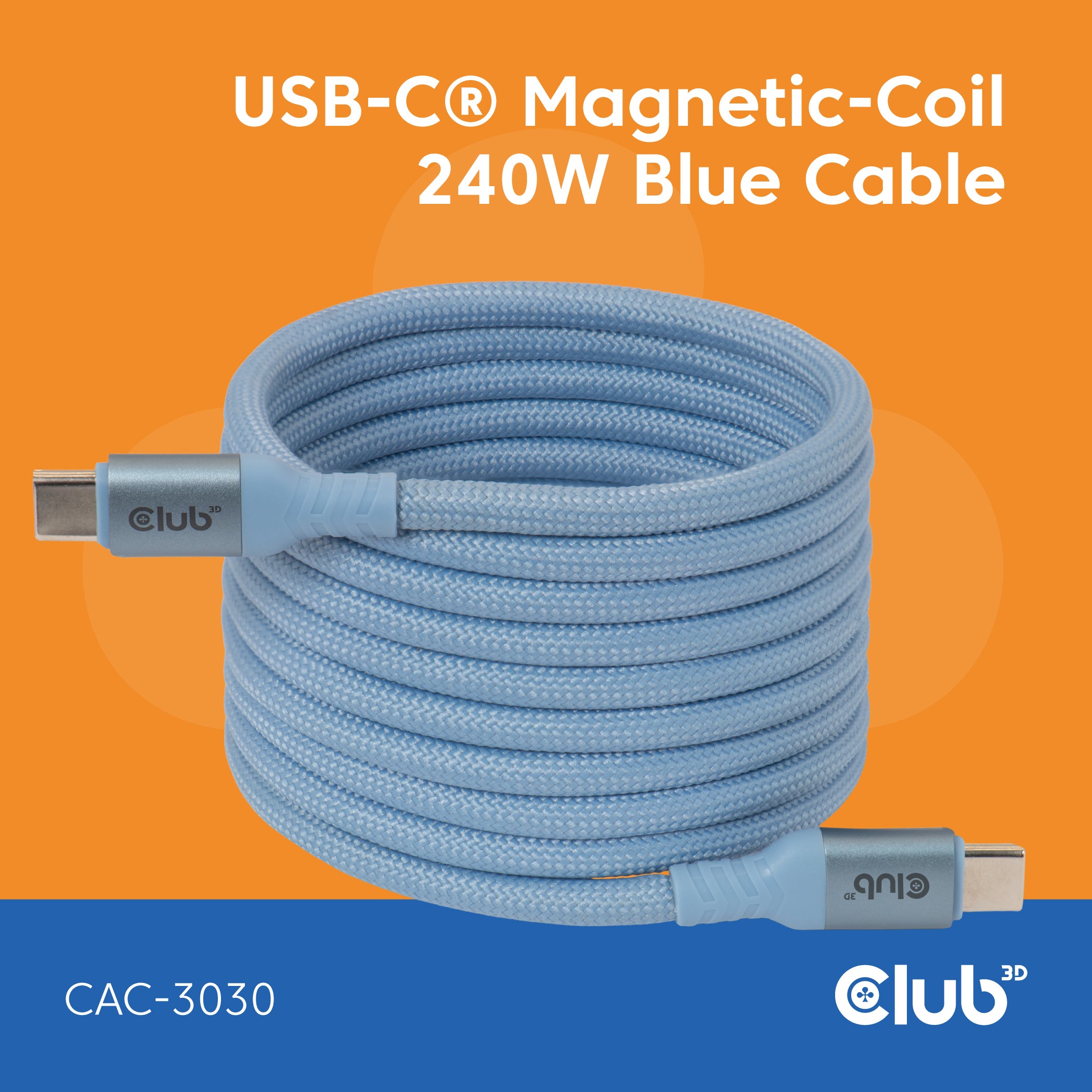 CLUB3D Club 3D – USB-Kabel, USB-C zu USB-C, 2 m, USB 2.0, Ladekabel