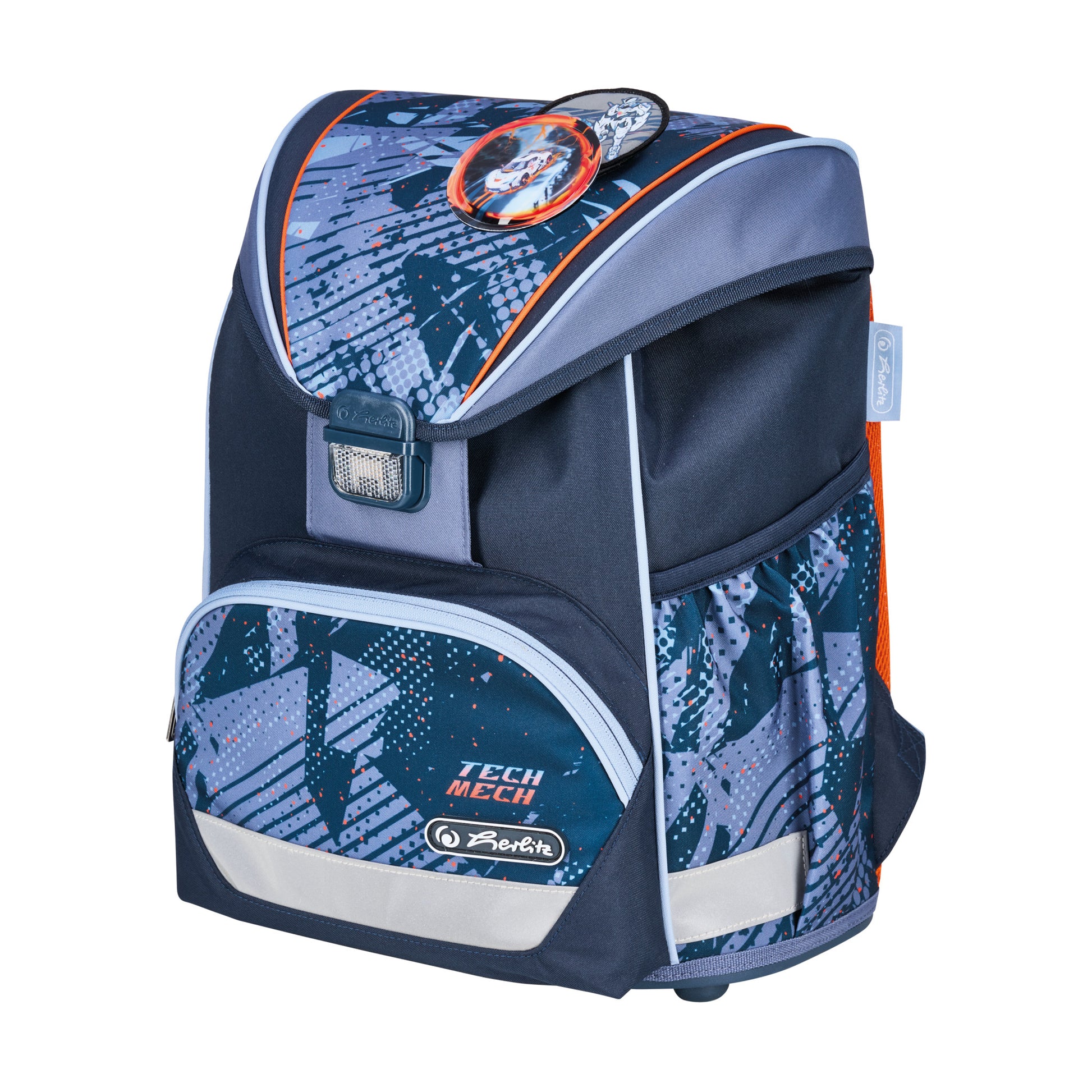Herlitz UltraLight Plus – Schulrucksack-Set 4-teilig, Tech Mech, 16 l, 28×36×21 cm