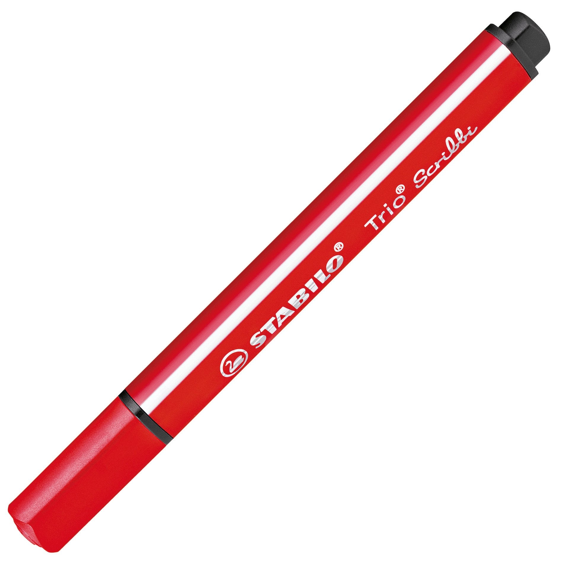 STABILO Trio Scribbi Filzstift – Rundspitze, 2 mm, wasservermalbar, Rot