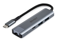 Lindy USB-Hub – USB-C, 2× USB-A, 1× USB-C, 10GbE