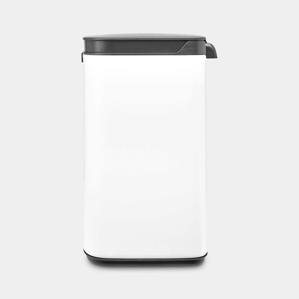Brabantia Kosmetikeimer Bo – 4 l – Stahl, Rechteckig – Weiss – Soft-Close, Anti-Rutsch
